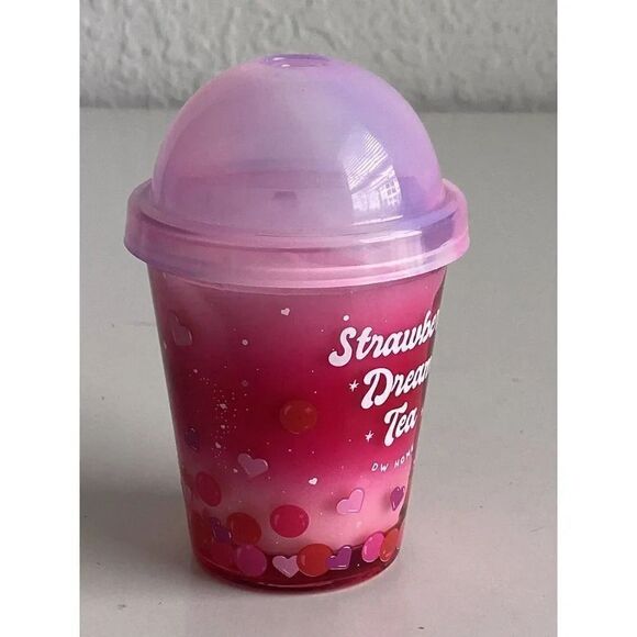 DW Home Strawberry Dream Tea Candle 4.3 OZ Richly Scented Mini Single Wick NEW - Picture 7 of 10
